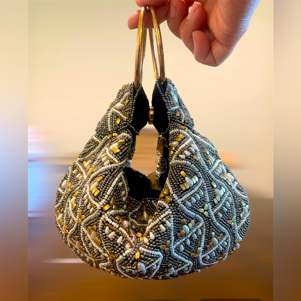 Vintage Beaded Clutch Wristlet